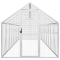 vidaXL Voliéra strieborná 1,79x8x1,85 m hliník