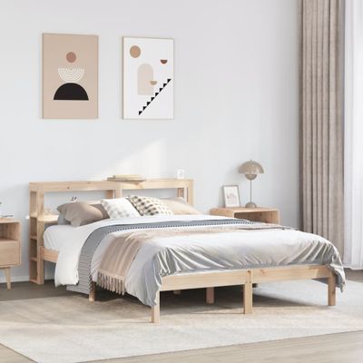 vidaXL Posteľ bez matraca 160x200 cm masívna borovica