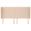 vidaXL Čelo postele so záhybmi kapučínové 183x23x118/128 cm umelá koža