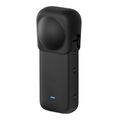 Silikónový ochranný kryt šošovky Puluz pre Insta360 X3 (čierny)