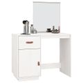 vidaXL Toaletný stolík biely 95x50x134 cm masívne borovicové drevo