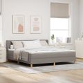 vidaXL Posteľ s pružinovým rámom Sivohnedá 200 x 180 cm látka