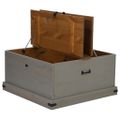 vidaXL Úložná truhlica HALDEN sivá 91x91x47 cm masívna borovica