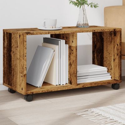 vidaXL Skrinka na kolieskach staré drevo 72x33x42,5cm kompozitné drevo