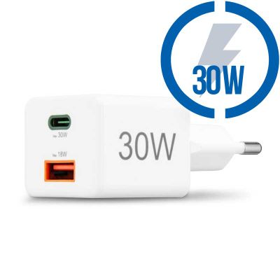 HAMA Rýchlonabíjačka, USB-C/A PD/QC 30W