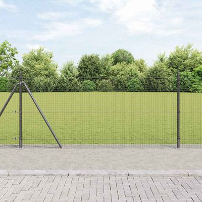 vidaXL Vonkajší zváraný drôtový plot s betónovým základom 50 x 0,8 m