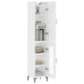 vidaXL Vysoká skrinka biela 34,5x34x180 cm spracované drevo