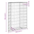 vidaXL Trapézový gabiónový vyvýšený kôš pozinkovaná oceľ 80x20x100 cm