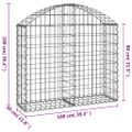 vidaXL Oblúkový gabionový kôš 100x30x80/100 cm pozinkované železo