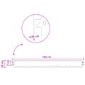 vidaXL Obrubník trávnika 30 ks 103 x 10 cm Oceľ Strieborná