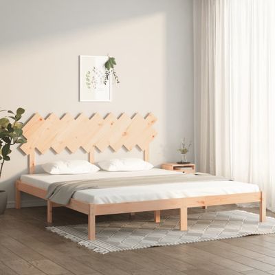 vidaXL Posteľný rám 180x200 cm Super King masívne drevo