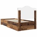vidaXL Rám postele Staré drevo 100 x 200 cm Kompozitné drevo