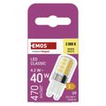 LED žiarovka Classic JC / G9 / 4,2 W (40 W) / 470 lm / teplá biela