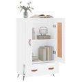 vidaXL Vysoká skrinka biela 69,5x31x115 cm kompozitné drevo