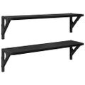 vidaXL Stenné police Nástenná montáž 2 ks Čierny dub 60 x 15 x 15,5 cm