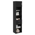 vidaXL Highboard Čierny dub 50 x 42,5 x 225 cm Kompozitné drevo