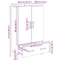 vidaXL Highboard Staré drevo 69,5 x 30 x 115 cm Kompozitné drevo
