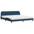 vidaXL Posteľ s matracom Dover modrý 200x200 cm zamat