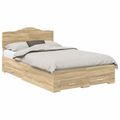 vidaXL Rám postele Sonoma dub 135 x 190 cm Kompozitné drevo