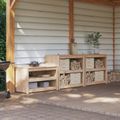 vidaXL Vonkajšia kuchynská skrinka MEPPEL 3 pcs Prírodný douglas