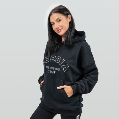 Dámska oversize mikina Gym Rat Black - NEBBIA