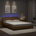 vidaXL Rám postele s LED bez matraca Zadar kapučínový 160x200 cm