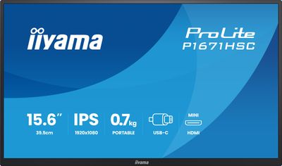 iiyama ProLite/P1671HSC-B1/15,6"/IPS/FHD/60Hz/3ms/Čierna/3R