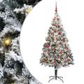 vidaXL Umelý vianočný stromček Biela 180 cm PVC a Oceľ a Plast