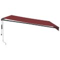 vidaXL Automaticky zaťahovacia markíza s LED vínová 450x350 cm