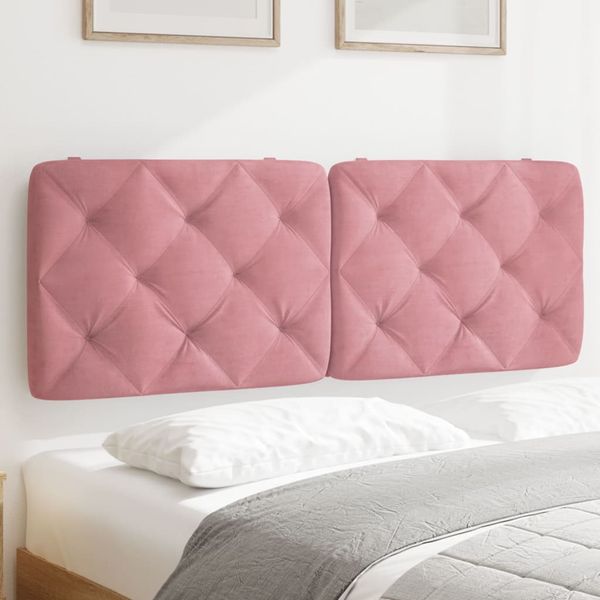 vidaXL Vankúš na čelo postele ružový 120 cm zamat