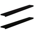 vidaXL Okenný parapet 2 ks hnedočierná 140x15x2 cm dubový masív