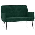 vidaXL Lavička tmavozelená 108x79x79 cm zamat