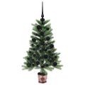 vidaXL Vianočný stromček s 150 LED-i so stojanom Zelená 90 cm PE