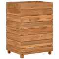 vidaXL Vyvýšený záhon 50x40x72 cm, recyklované tíkové drevo a oceľ