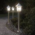 vidaXL Vonkajšia stojaca lampa strieborná 80 cm nehrdzavejúca oceľ