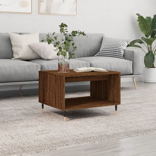 vidaXL Konferenčný stolík hnedý dub 60x50x40 cm kompozitné drevo