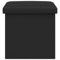 vidaXL Skladacia úložná lavička Čierna 180 kg 80 L 77 x 38 x 38 cm PVC