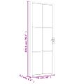 vidaXL Vnútorné dvere 76x201,5 cm biele ESG sklo a hliník