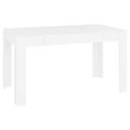 vidaXL Jedálenský stolík biely 140x74,5x76 cm kompozitné drevo