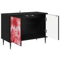 vidaXL TV skrinka AACHEN 69 x 33 x 50,5 cm Čierny dub Kompozitné drevo