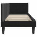 vidaXL Rohový rám postele s čelnou doskou Čierna 80 cm x 200 cm Zamat