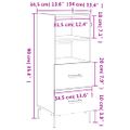 vidaXL Komoda lesklá biela 34,5x34x90 cm spracované drevo