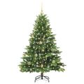 vidaXL Umelý vianočný stromček s 150 LED-i Zelená 150 cm PE a PVC