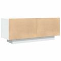vidaXL TV skrinka biela 100x35x40 cm spracované drevo