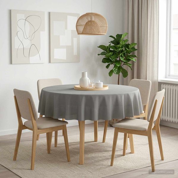 vidaXL Uterák na stôl 5 ks Okrúhly Svetlosivá Ø 160 cm Polyester