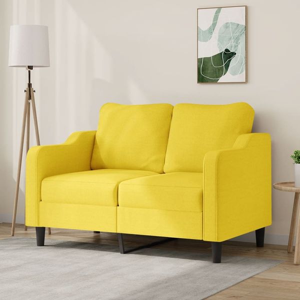 vidaXL 3-miestna pohovka bledožltá 120 cm látka