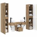 vidaXL Sada kúpeľňového nábytku 5 ks Dub artisan 33 x 34,5 x 160 cm