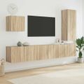 vidaXL 5-dielne TV nástenné skrinky dub sonoma kompozitné drevo