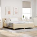 vidaXL Posteľ s pružinovým rámom s matracmi Krémová 180 x 200 cm látka