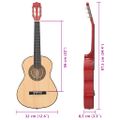 vidaXL 8-dielna klasická gitarová sada pre deti, začiatočníkov 1/2 34"